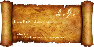 Laufik Jusztusz névjegykártya